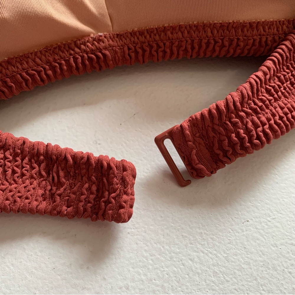 J Crew Size 2X Textured Convertible Scrunchie Sweetheart Bikini Top NWT - Picture 9 of 17